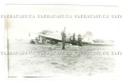 Ground Crewman Working on P-47 No. 433170, Original WWII Photo