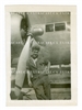 B-25 and Ground Crewman, Original WW2 Photo