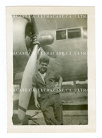 B-25 and Ground Crewman, Original WW2 Photo