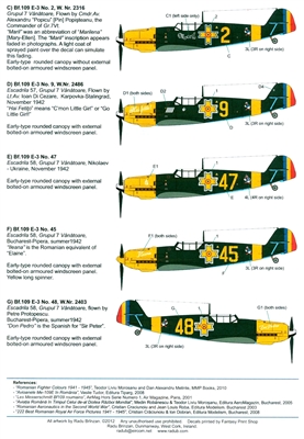 RB-Productions RB-D32012 - Romanian Messerschmitt Bf 109E, Part 1