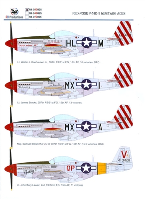 RB-Productions RB-D32025 - Red Nose P-51D-5 Mustang Aces