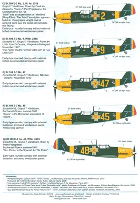 RB-Productions RB-D48012 - Romanian Messerschmitt Bf 109E, Part 1