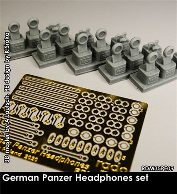 Rado RDM35PE07 - German Panzer Headphones Set (photo etch)