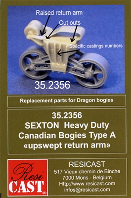 Resicast 35.2356 - Sexton Heavy Duty Canadian Bogies, Type A (upswept return arm)