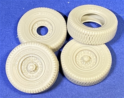 Resicast 35.2442 - Dunlop Wheels for Tamiya LRDG Chevrolet