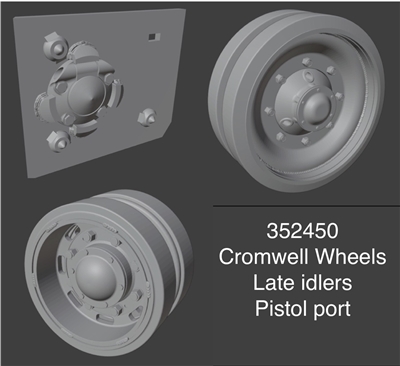 Resicast 35.2450 - Cromwell Wheels, Late Idler & Correct Pistol Ports (pressed idler wheel)