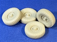 Resicast 35.2453 - Sagged Ribbed Wheels for Bedford MW