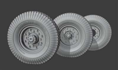 Resicast 35.2469 - Austin K2 Dunlop Sagged Early Wheels (Airfix)