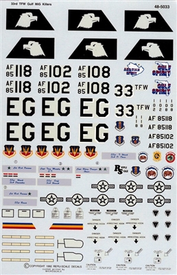 Repli Scale 48-5033 - 33rd TFW Gulf MiG Killers