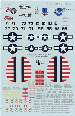 Repli Scale 48-5052 - P-38J/L Lightning (49th Fighter Group #1)