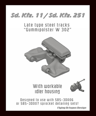 SBS 35043 - Sd.Kfz.11/Sd.Kfz. 251 Late Type Steel Tracks (Gummi. w 302)