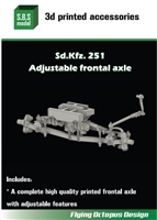 SBS 3D011 -  Sd.Kfz.251 Adjustable Frontal Axle for AFV Club/Dragon kits