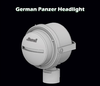 SBS 3D016 - German Panzer Headlight WW II x 3