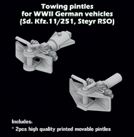 SBS 3D017 - Towing pintles for WW II German Vehicles (Sd.Kfz 11/251, RSO)