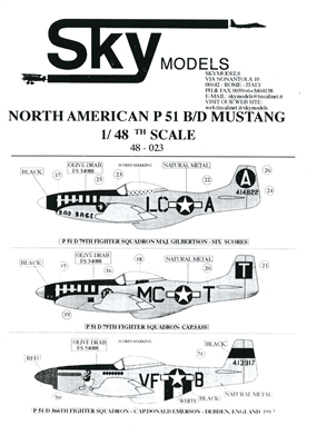 Sky Models 48023 - North American P 51 B/D Mustang