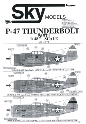 Sky Models 48039 - P-47 Thunderbolt, Part 1