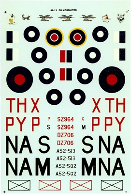 Super Scale 48-0013 - DH Mosquitos, European & Far East