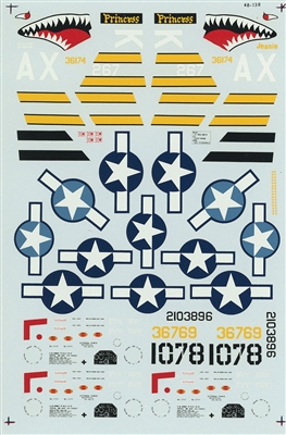 Super Scale 48-0138 - P-51 B/C & F-6B Mustangs