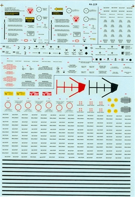 Super Scale 48-0229 - F-111A/E & FB-111As Stencil Data for Camouflage Aircraft