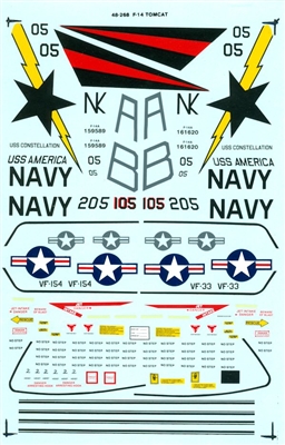 Super Scale 48-0268 - F-14A Tomcats (VF-33 & VF-154)