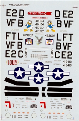 Super Scale 48-0400 - P-51 B & D Mustang Aces (Drew, Eagleston, Glover, Christian, Emerson)