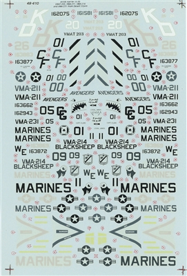 Super Scale 48-0410 - AV-8B Harrier II's