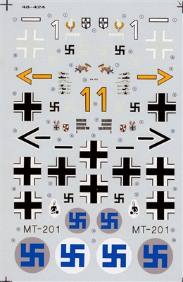 Super Scale 48-0424 - Bf-109 G6, F4/B, F4, G2 Aces