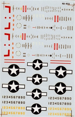 Super Scale 48-0455 - P-51 Mustang Data