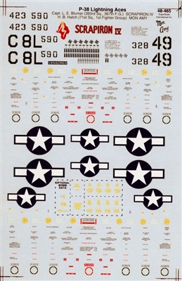 Super Scale 48-0465 - P-38 Lightning Aces