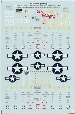 Super Scale 48-0476 - P-38F/G Lightnings