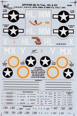 Super Scale 48-0498 - Spitfire Mk Vb Trop., VIIIc