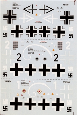 Super Scale 48-0520 - Bf 109F-4, Bf 109G-6, Bf 109 K-4