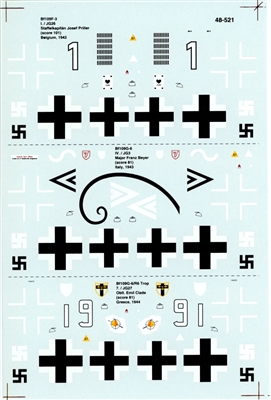 Super Scale 48-0521 - Bf 109F-3 & Bf 109G-6/Trop. G-6/R6 Trop