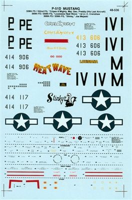 Super Scale 48-0536 - P-51D Mustang Aces (352nd & 359th Fighter Group)