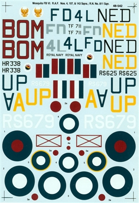 Super Scale 48-0542 - Mosquito FB Mk VI - RAF & RN