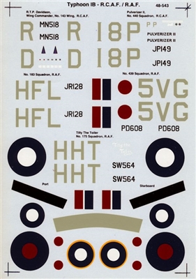 Super Scale 48-0543 - Typhoon Ib - RAF & RCAF
