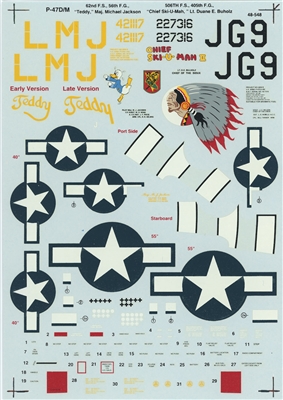 Super Scale 48-0548 - P-47D / M Thunderbolts