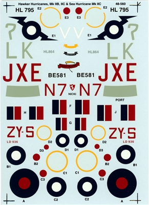 Super Scale 48-0560 - Hawker Hurricanes