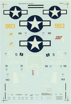 Super Scale 48-0571 - F4U-1A & FG-1A Corsairs