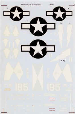 Super Scale 48-0573 - F4U-1C, F4U-1D, FG-1D Corsairs