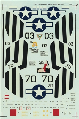 Super Scale 48-0577 - P-47N Thunderbolts