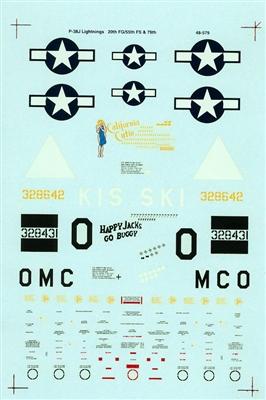 Super Scale 48-0579 - P-38J Lightnings
