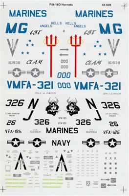 Super Scale 48-0609 - F/A-18D Hornets(VMFA-321 & VFA-125)