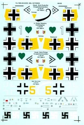 Super Scale 48-632 - JG 54 Fw 190A-4/6 Aces with 200+ Kills
