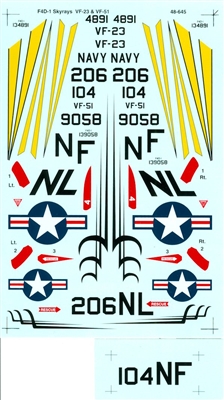 Super Scale 48-0645 - F4D-1 Skyrays (VF-23 & VF-51)