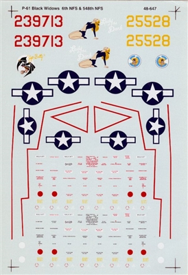 Super Scale 48-0647 - P-61A/B Blackwidows