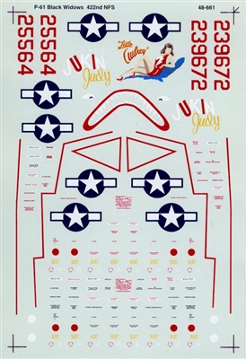 Super Scale 48-0661 - P-61A/B Blackwidows (422nd NFS)