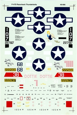 Super Scale 48-0666 - P-47D Razorbacks