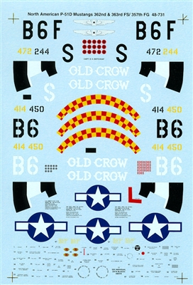 Super Scale 48-0731 - P-51D Mustangs 357th FG, 8th AF