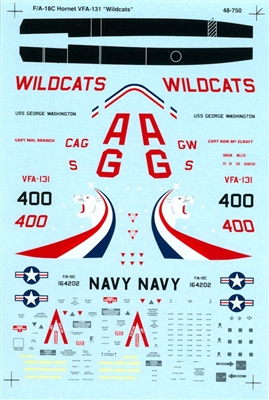 Super Scale 48-0750 - F/A-18C (VFA-131 "Wildcats")